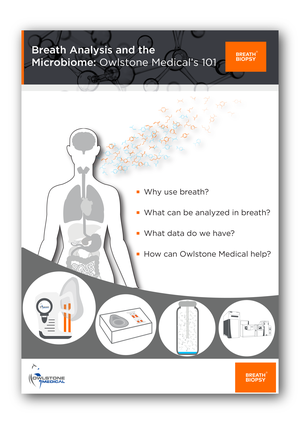 The front cover of our breath analysis and the microbiome shortt document, available on-demand.