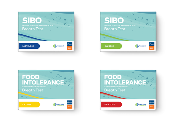 Digestive health breath test kit boxes
