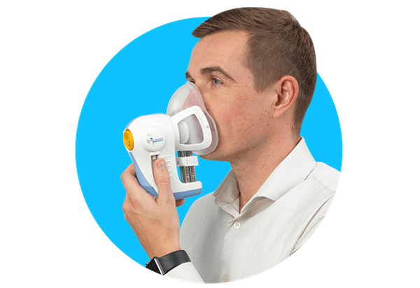 Billy Boyle using ReCIVA breath sampler