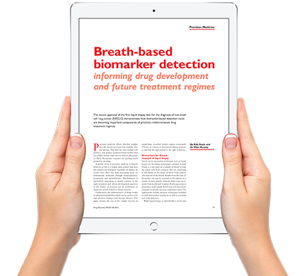 Ipad image with breath-based biomaker detection whitepaper first page