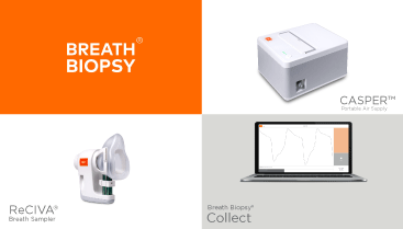 Breath Biopsy Collection Station including CASPER Portable Air Supply and ReCIVA Breath Sampler