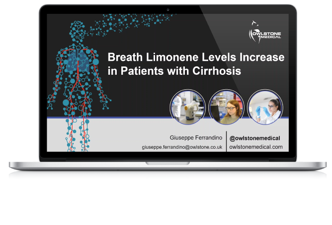 Breath Limonene increases in patients with cirrhosis webinar graphic