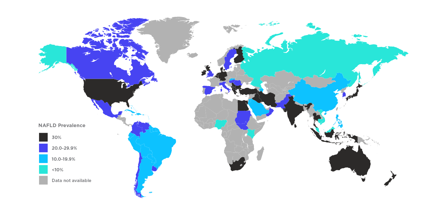NASH Prevalence World Map