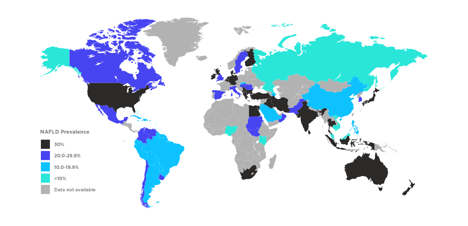 NASH Prevalence World Map NASH Prevalence World Map