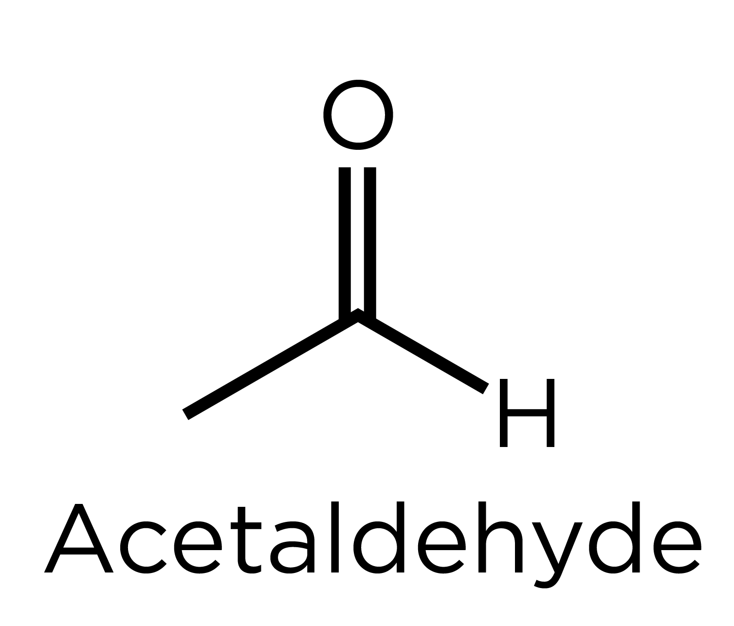 Acetaldehyde skeletal structure